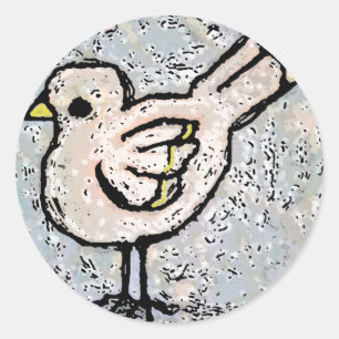 Sticker Rond oiseau à croissance numérique