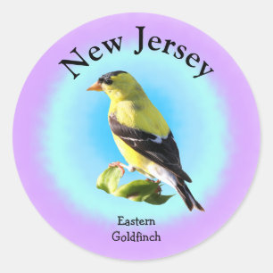 Sticker Rond Oiseau d'État du New Jersey