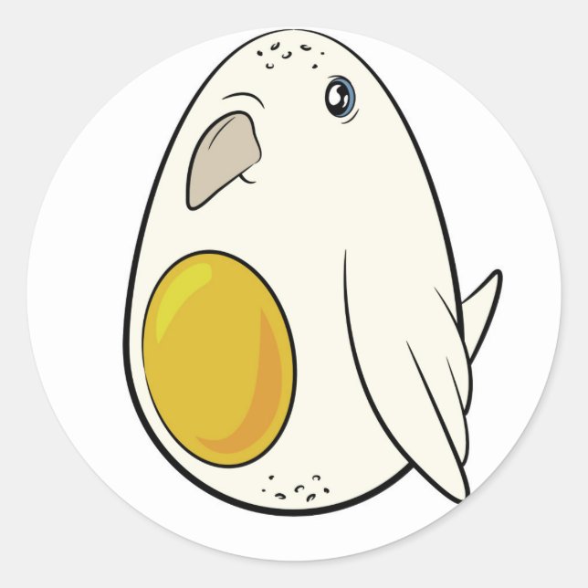 Sticker Rond Oiseau Eggie (Devant)