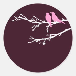 Sticker Rond oiseaux de mod