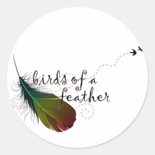 Sticker Rond oiseaux d'une plume.