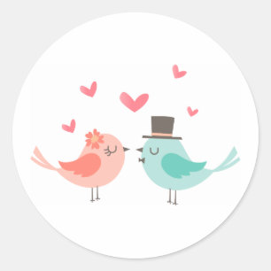 Sticker Rond OISEAUX mariages