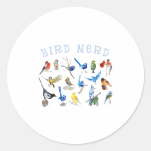 Sticker Rond Oiseaux Observation Nerd Oiseaux Oiseaux Amateurs 