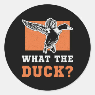 Sticker Rond Oiseaux observer ce canard Vintage Oiseau Watcher
