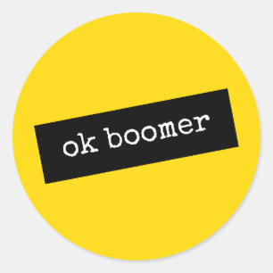 Sticker Rond Ok Boomer Meme