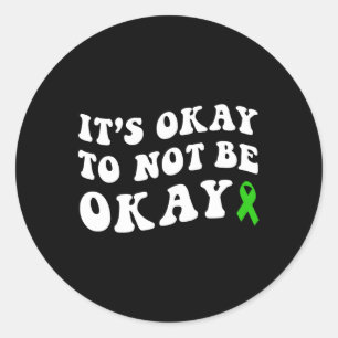 Sticker Rond OK Ne Pas Être D'Accord Sensibilisation À La Santé