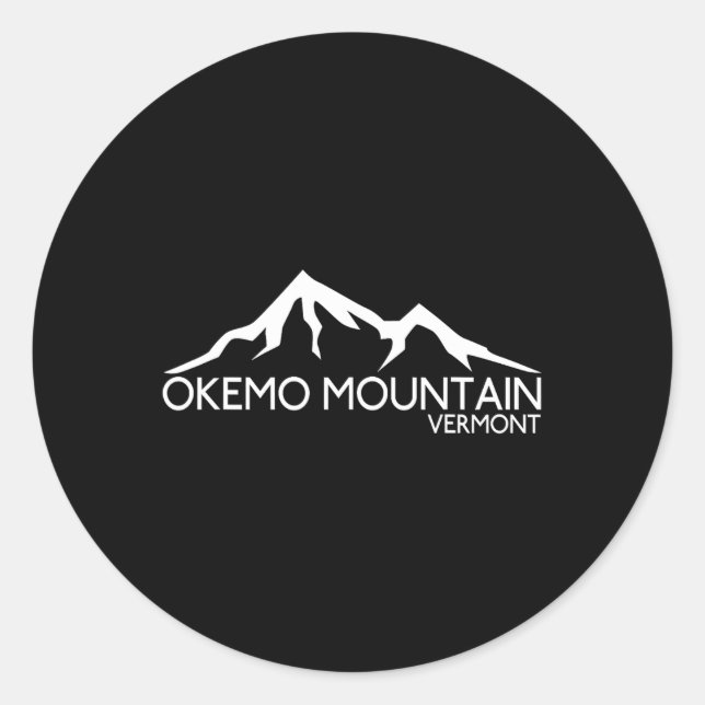 Sticker Rond Okemo Mountain Skiing Vermont (Devant)