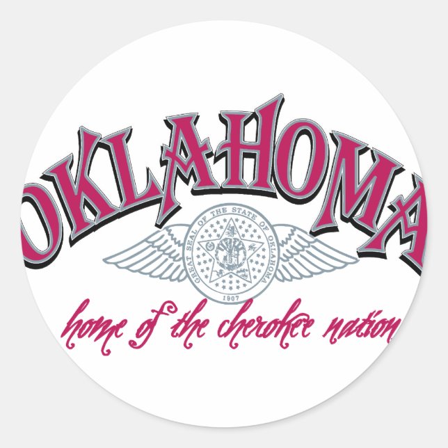 Sticker Rond Oklahoma (Devant)