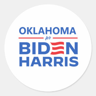 Sticker Rond Oklahoma pour Biden Harris