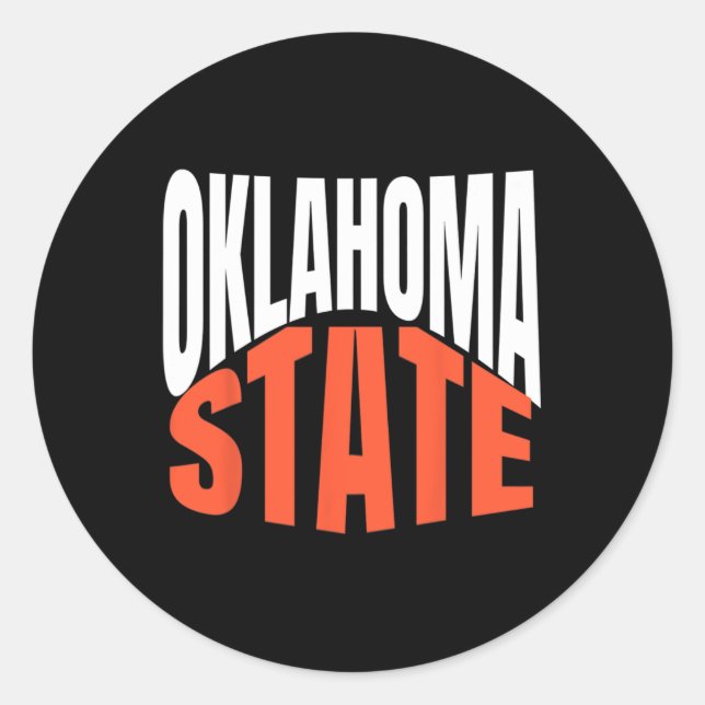 Sticker Rond Oklahoma State  (Devant)