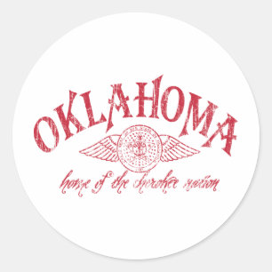 Sticker Rond Oklahome