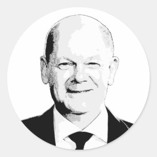 Sticker Rond Olaf Scholz