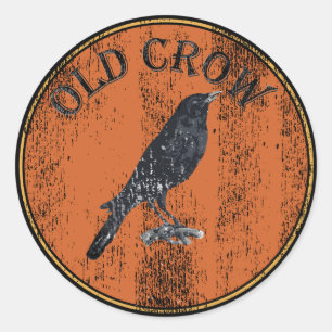 Sticker Rond Old Crow - Old Geezer