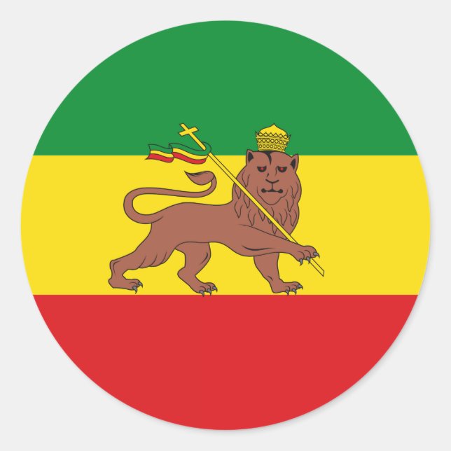 Sticker Rond Old Ehtiopian flag (Devant)