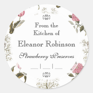 Sticker Rond Old English Garden Vintage
