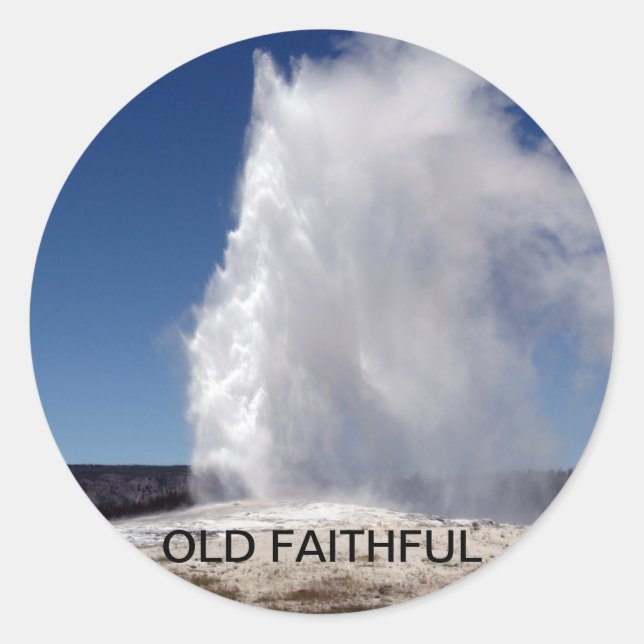 Sticker Rond Old Faithstone National Park Geyser (Devant)