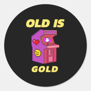Sticker Rond Old is Gold Gamer