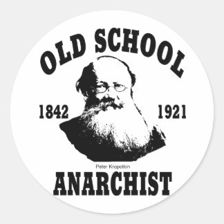 Sticker Rond Old School — Peter Kropotkin