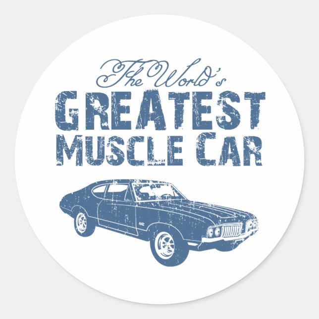Sticker Rond Oldsmobile 442 1970 (Devant)