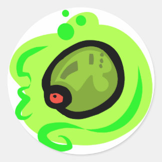 Sticker Rond Olive