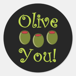 Sticker Rond Olive de fin gourmet vous