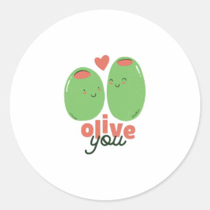 Sticker Rond Olive You