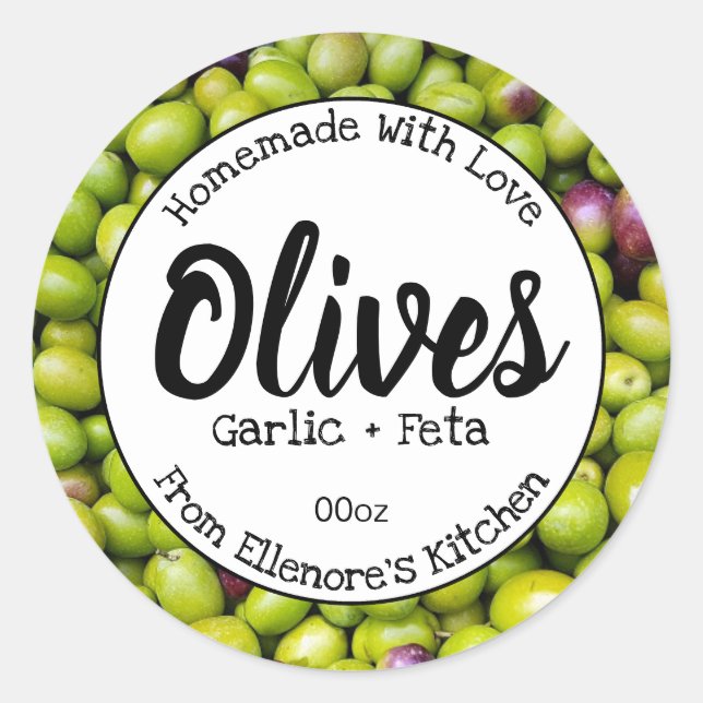 Sticker Rond Olives (Devant)