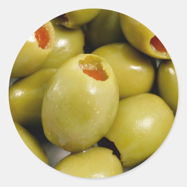 Sticker Rond Olives vertes (Devant)