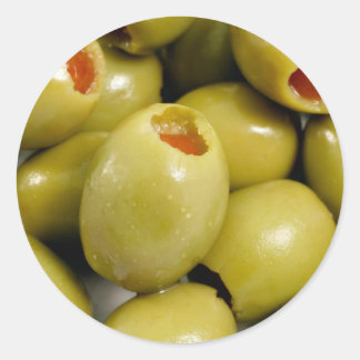 Sticker Rond Olives vertes