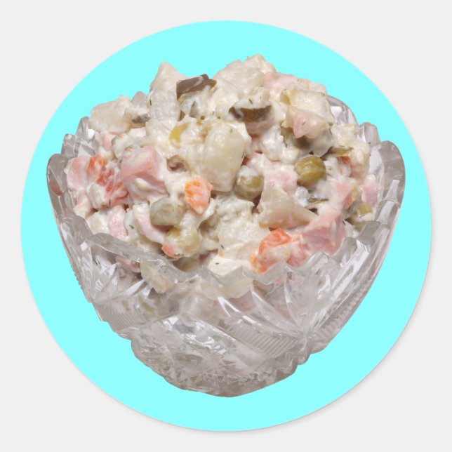 Sticker Rond Olivier Salad (Devant)