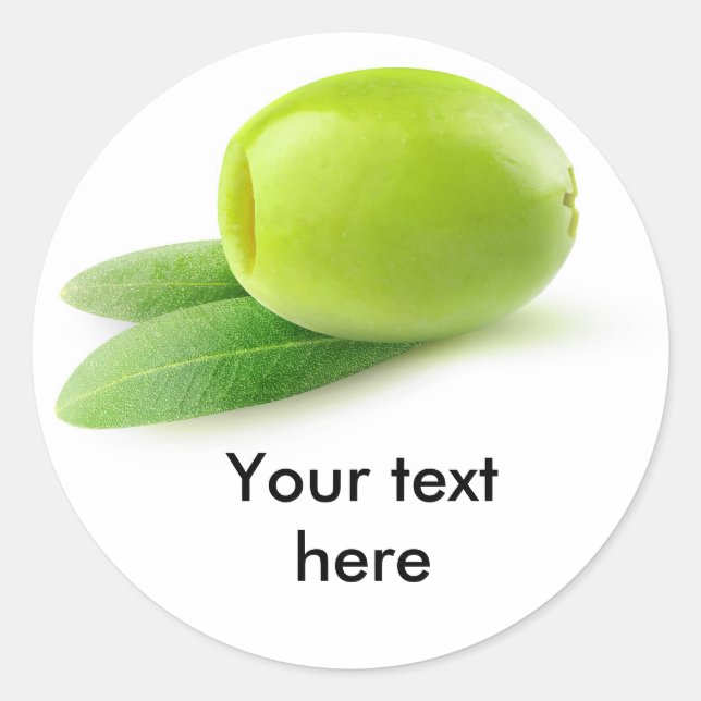Sticker Rond Olivret vert (Devant)