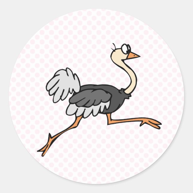 Sticker Rond Ollie Ostrich (Devant)