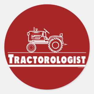 Sticker Rond Ologeur de tracteur ROUGE