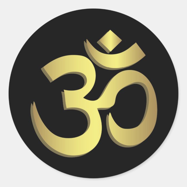 Sticker Rond Om ( Aum ) Namaste yoga (Devant)