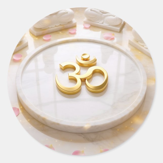 STICKER ROND OM - BOUDDHISME ZEN (Devant)