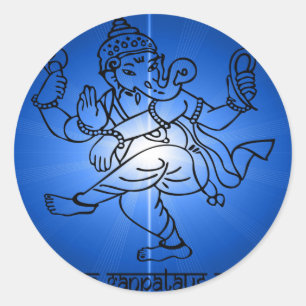 Sticker Rond Om-Gan-Ganpataye-Namah