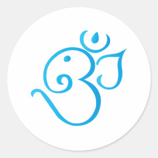 Sticker Rond Om-ganssis-turquoise