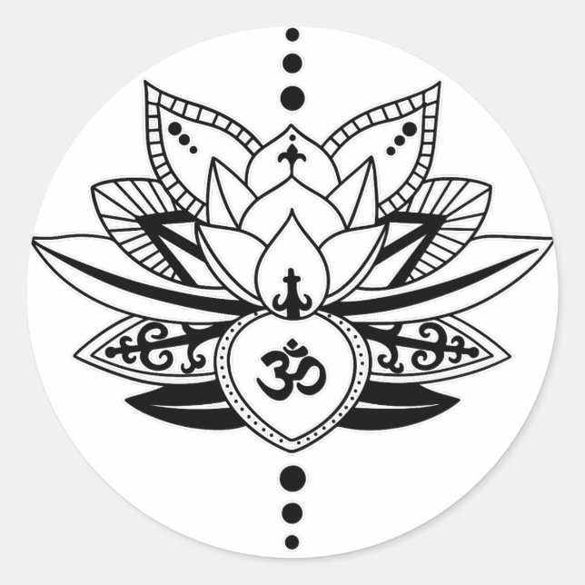 Sticker Rond OM Lotus (Devant)