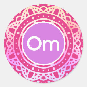 Sticker Rond Om Mandala