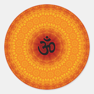 Sticker Rond Om Mandala Design