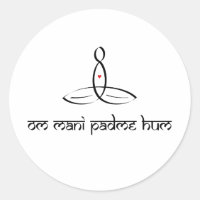 Om Mani Padme Hum - Style sanskrit noir