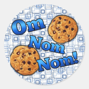 Sticker Rond Om Nom Nom, Mème Love Cookies