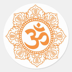 Sticker Rond Om - Ohm - Symbole Aum