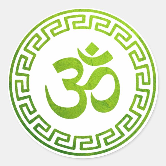 Sticker Rond Om, Om Hindu, Om Symbole, Om Logo, Aum (Devant)