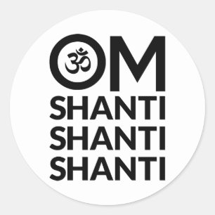 Sticker Rond Om Shanti