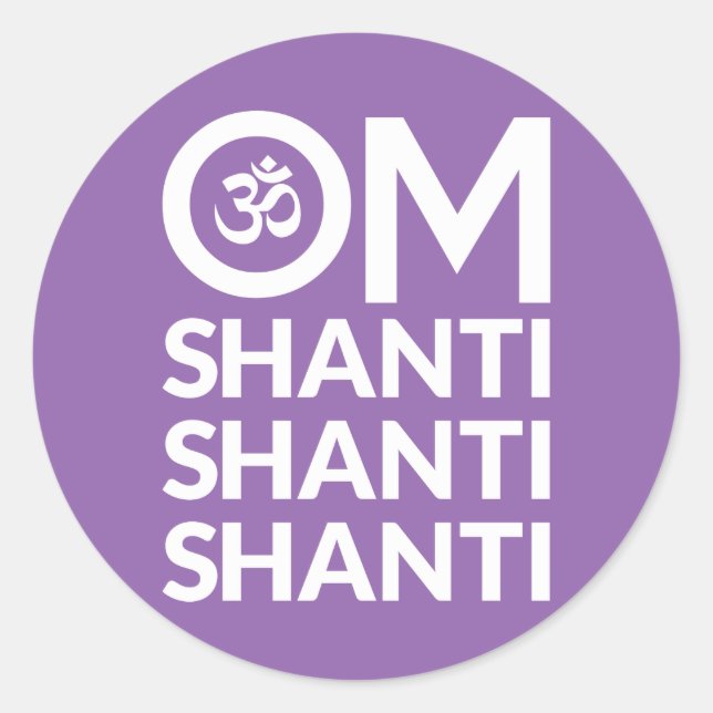 Sticker Rond Om Shanti (Devant)