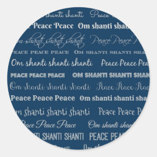 Sticker Rond Om Shanti, Paix