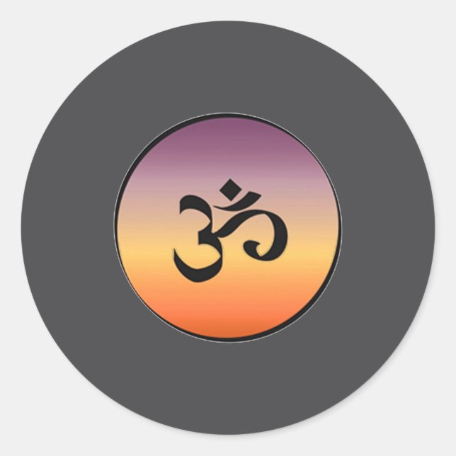 Sticker Rond Om Symbol _1  (Devant)