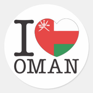 Sticker Rond Oman Love v2
