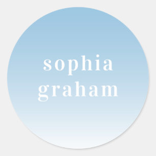 Sticker Rond Ombre bleu et blanc